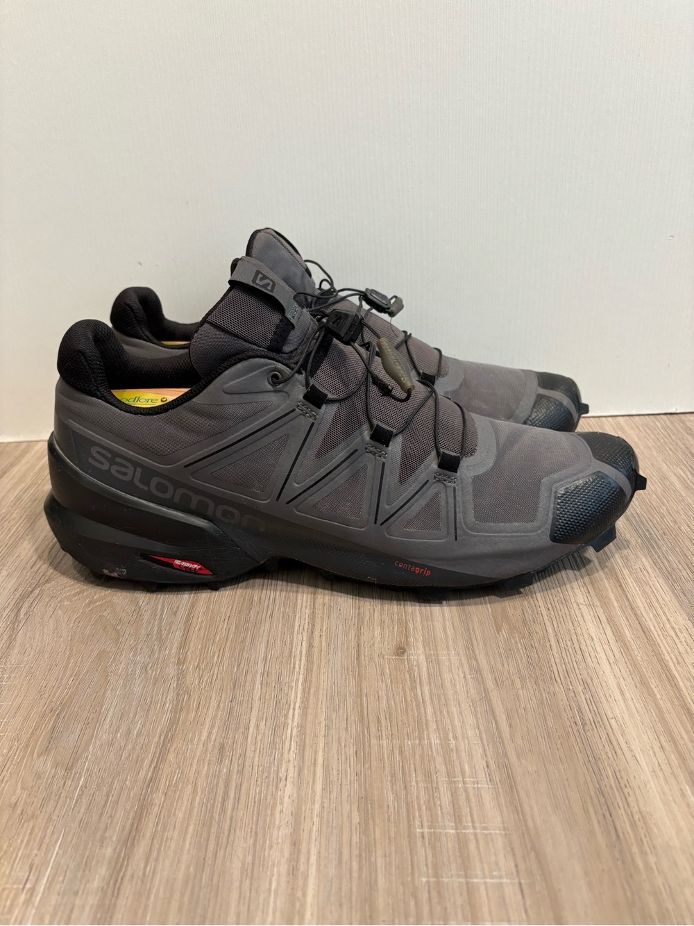 Salomon Speed Cross 5 Men’s Hiking Trail Running Shoes Sneakers Gray - Size 13